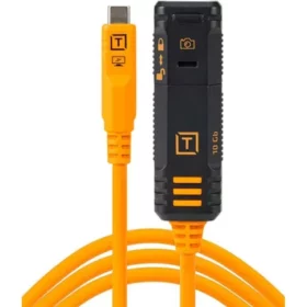 TETHERPRO RALLONGE OPTIMA 10G USB-C LOCKING SYSTEM ORANGE 4.8m